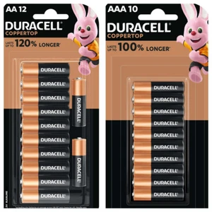 Duracell Alkaline Batteries AA, AAA, C, D Coppertop 1.5V Double Triple A Bulk - Picture 1 of 10