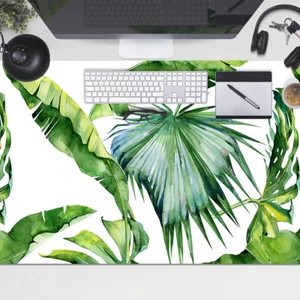 Large Computer Full Desk Top Mat Pad for PC Mouse Keyboard 100x50 Jungle leaves - Afbeelding 1 van 4