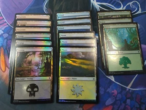 Juego de 15 Foil Basic Land - ¡Todo arte diferente! | 7% de descuento 2+ | Eldraine casi nuevo/lp Magic The Gathering - Imagen 1 de 2