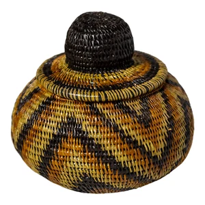 Brown Forest Chimes Woven Basket With Top - Picture 1 of 14