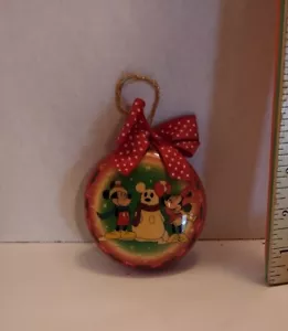 MICKEY & MINNIE MOUSE SNOWMAN Ornament MICKEY UNLIMITED Enesco DISNEY - Picture 1 of 2