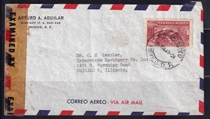 ubz61 México 1943 Segunda Guerra Mundial, cubierta cinta examinada, correo censurado - Imagen 1 de 1