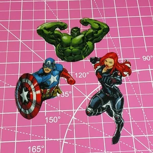 Superhelden Stoff Bügelbild Applikation Patches für Kinder, Jacke Hulk Spider-Man - Bild 1 von 6
