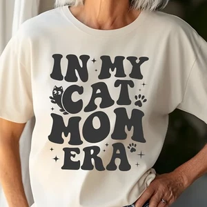 In my Cat Mom Era Shirt, Cat Mom Gift, Cat Lover Gift, Funny Cat T-Shirt - Picture 1 of 8