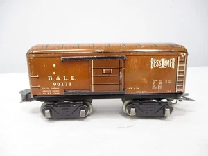 Marx 555 BLE 90171 Boxcar Brown 8W Auto Cplrs Prewar O Gauge X6649 - Picture 1 of 8