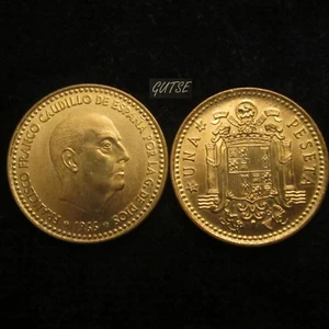 *GUTSE* FRANCO, 1 PESETA 1966*19-68, BRILLO ORIGINAL, SIN CIRCULAR. - Imagen 1 de 1