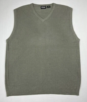 Ping Collection Men's Size L Light Green V-Neck 100% Silk Sweater Vest - Image 1 of 4