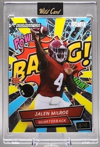 Jalen Milroe/10 2024 Wild Card Alumination Rookie RC Comix Laser Prizm SSP - Imagen 1 de 2