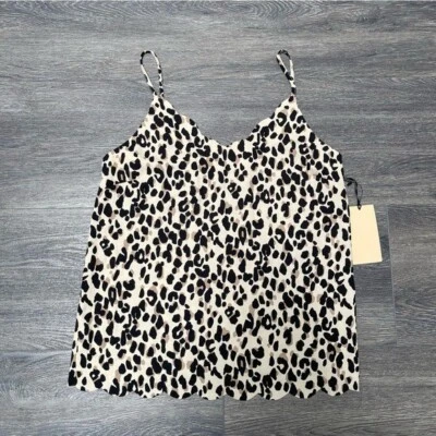 Halogen Leopard Print Spaghetti Strap Top Size XS - Image 1 of 4
