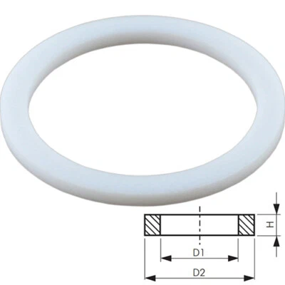 FITTINGTEILE PTFE-Dichtringe (Hochresistent) -200°C bis +220°C Gewindedichtung Dichtungsring