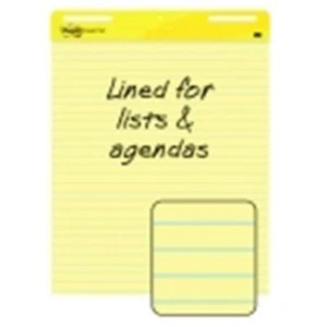Sticky note 25 x 30 in. Yellow Self-Stick Easel Pad- Lined - 30 Sheets & Pad-... - Picture 1 of 1