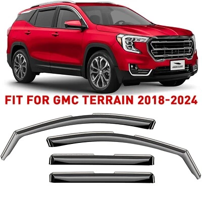 Deflectores de ventana lateral protectores de lluvia para GMC Terrain 2018-2024 Foto 1 de 4