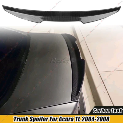 Alerón labial trasero estilo fibra de carbono para Acura TL 2004-2008 ala pico de pato Foto 1 de 4