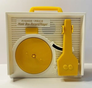 Vintage Mattel Fisher Price Music Box Record Player 4 Records 2014 Tested Works - Picture 1 of 5