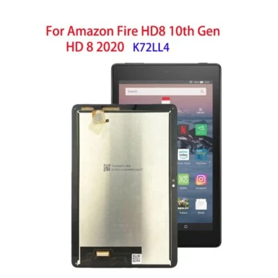 8" For Amazon Fire HD8 10th Gen HD 8 2020 K72LL4 LCD Display Screen Digitizer - Image 1 of 4