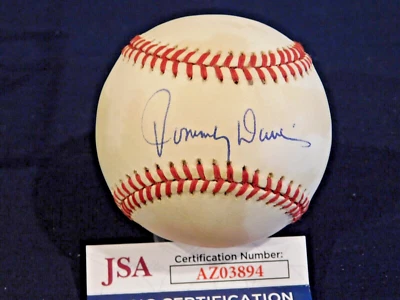 Tommy Davis (D. 2022) Signed / Autographed ONL Bill White Baseball JSA COA - Image 1 of 4