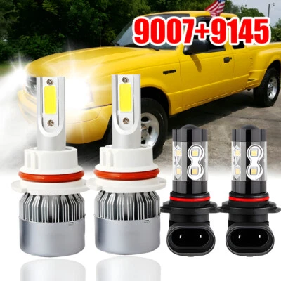 KIT de faros antiniebla LED HB5 9007 + 9145 H10 para Ford Ranger 2001-2011 Foto 1 de 4