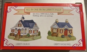 Liberty Falls Collectibles Liberty Church & Liberty Social Hall NUEVO - Imagen 1 de 8
