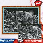 Full Embroidery Handmade Snow Cat Counted Diy 11Ct Canvas Cross Stitch Kit Craft