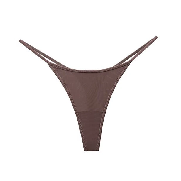 Pack De 3 Sexy Mujer Bragas Tanga Tanga Tanga Bikinis Calzoncillos Pierna Alta Lencería Foto 1 de 4