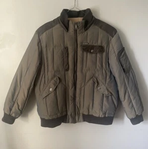 Rocawear Bomber Coat Mens 2XL Y2K Army Green Full Zip Inner Outer Pocket - Picture 1 of 21