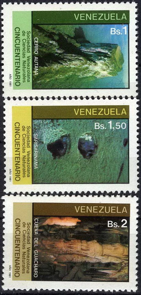 Venezuela 1982 Sociedad Nacional de Ciencias MNH (SC# 1255-1257) Foto 1 de 1