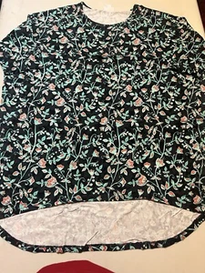Top tunica LulaRoe L Irma grandi fiori carino #714 - Foto 1 di 4