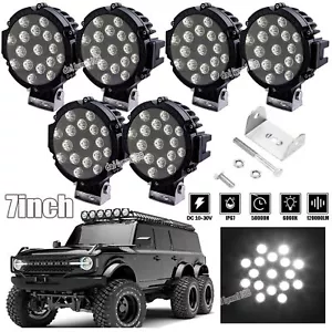 7inch LED Work Light Bar Spot Flood Light Offroad Truck Car SUV Driving Lamp 51W - Bild 1 von 11