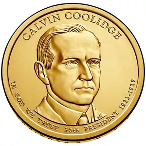 2014 P Calvin Coolidge Presidential Dollar From Mint Roll - Picture 1 of 5