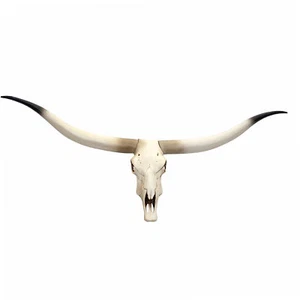 Deko Kuhschädel MCW-D32, Stierkopf Tierkopf Longhorn, Polyresin 103x43x11cm - Bild 1 von 5