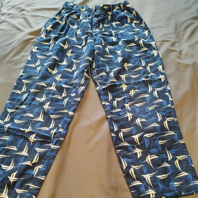 Pantalones de pijama de lana Nautica para hombre pequeños azul marino con estampado de velero blanco Foto 1 de 4