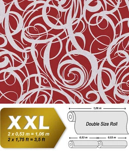 EDEM 81136BR25 Grafik Tapete Abstrakt metallische Akzente rot silber 10,65 m2 - Bild 1 von 6