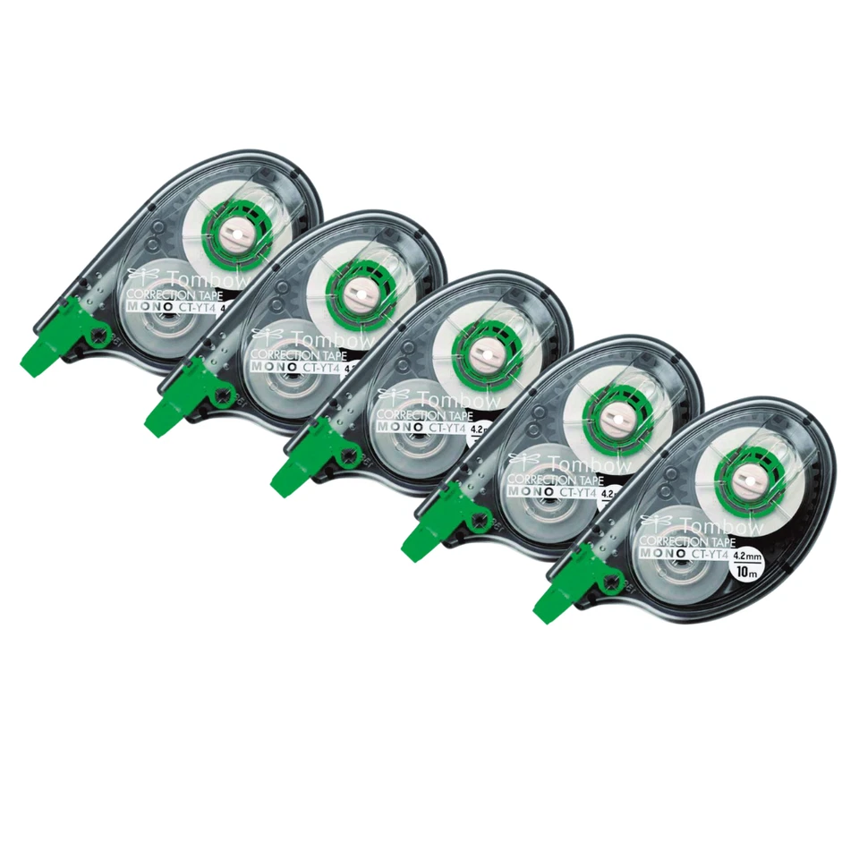 5 x Tombow Korrekturroller CT-YT4 Korrekturmaus Mono Tape 4,2 mm x 10 m