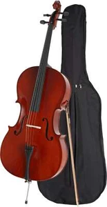 4/4 Cello Set Garnitur Decke Fichte Boden Ahorn Tasche Bogen handgearbeitet - Bild 1 von 12