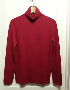 Suéter Ann Taylor 100 % cachemir cuello alto, rojo, mangas largas, talla M, nuevo con etiquetas - Imagen 1 de 7