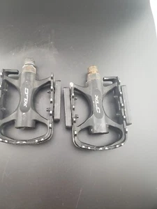 WELLGO LU-C29 9/16 BICYCLE PEDALS HYBRID MTB ALUMINUM ALLOY BLACK - Picture 1 of 7