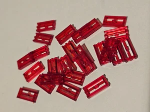 Lego x25 Transparent Red Tile Grille 1x2, Part 2412b 35248, Element 6250158 -New - Picture 1 of 1