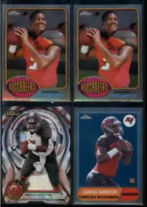 LOTE (4) JAMEIS WINSTON 2015 TOPPS CROMO #76JW, #T60RCJW Y LO MEJOR #ARDCJW FC7953 - Imagen 1 de 1