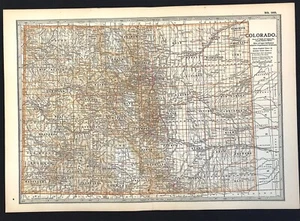 mapa Colorado litografía color por Ben Eli Smith original 1901 - Imagen 1 de 3