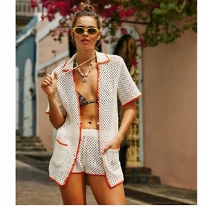 Free People Cabana set due pezzi all'uncinetto. Nuovo con etichetta. Taglia XS. - Foto 1 di 10