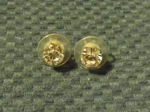 STERLING SILVER CRYSTAL STUD EARRINGS, PIERCED,DESIGNER BRIDAL, NEW, Australia - Picture 1 of 2