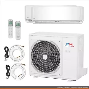 Cooper & Hunter Mini Split Air Conditioner Heat Pump 2 Zone 12000 12000 BTU - Picture 1 of 7