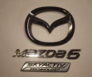 2014 2015 2016 2017 MAZDA 6 SKYACTIV TECHNOLOGY REAR TRUNK DECK LID EMBLEM SET 1 - Picture 1 of 2
