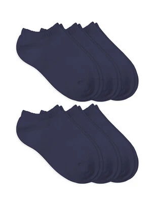 Calcetines Jefferies para mujer No Show corte bajo deportivos sin costuras blancos calcetines acolchados 6 pares Foto 1 de 4