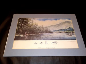 jack yelle limited edition art print #25/500 Old Timer On The beaverkill signed - Picture 1 of 5