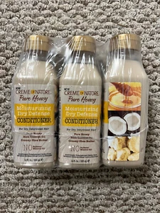3 Creme Of Nature Pure Honey Moisturizing Conditioner Dry Defense 12oz Each - Picture 1 of 1