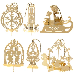 1984 Danbury Mint Gold Christmas Ornaments (Pick from Set of 12 & Rare Annual) - Picture 1 of 29