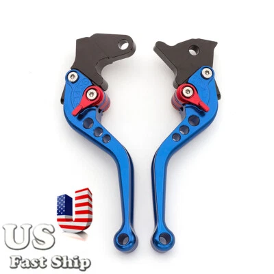 USA Stock For Suzuki SV650 1999-2009 2008 2007 Short Brake Clutch Lever Blue+Red - Image 1 of 4
