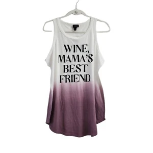 Torrid Tank Top Large Wine Mamas Bestfriend Dip Dye Purple White NWT - Picture 1 of 7