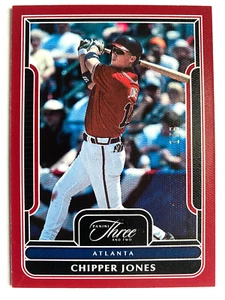 2023 Panini Three And Two Red #71 Chipper Jones #1/6 - Picture 1 of 1